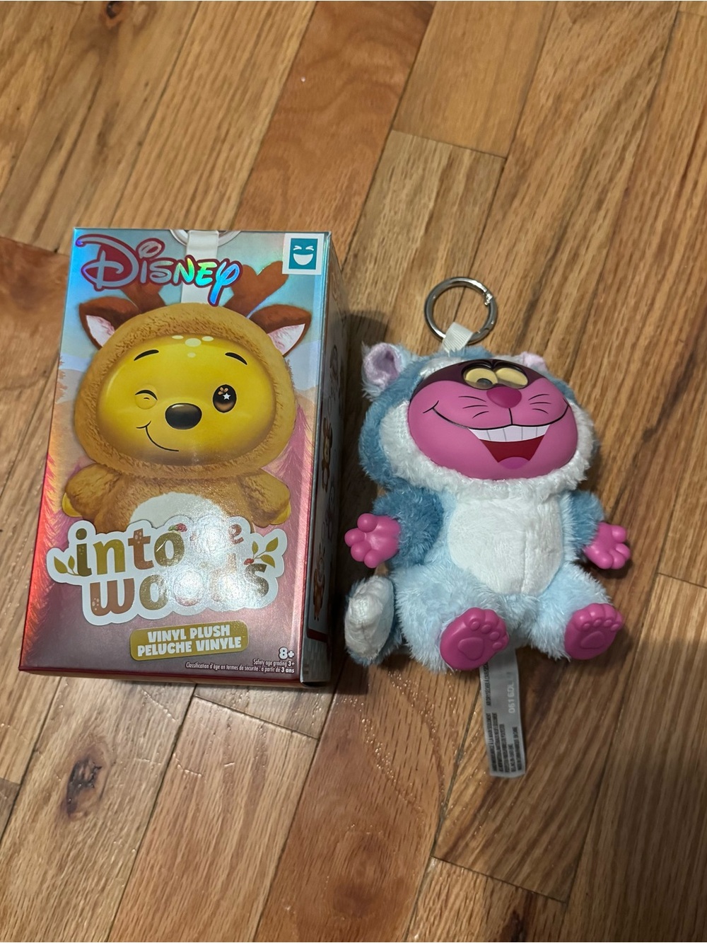 Disney Plush Keychain - Blue, White & Pink Cheshire Cat